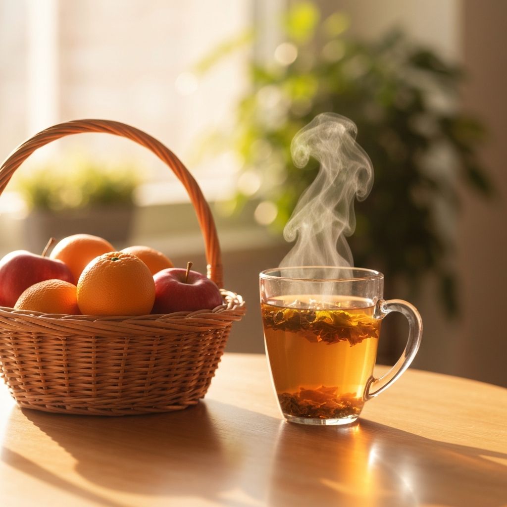 Morning wellness scene